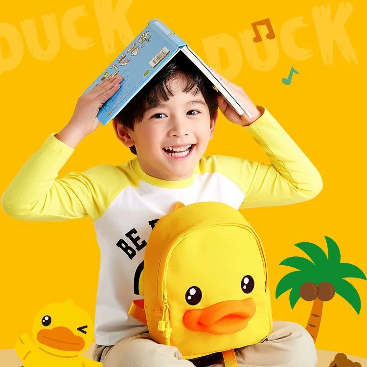 Рюкзак для детей B.Duck школьный для детского сада, детский дизайн 3D утка, легкий и забавный