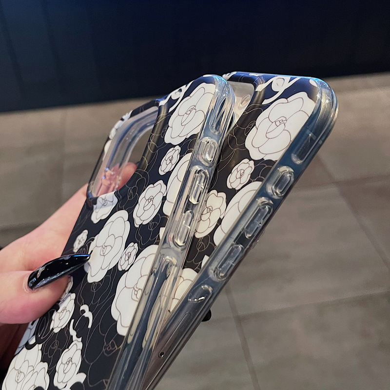 ハイエンドのライトラグジュアリー椿トレンディブランドの小さな香りのスタイルは、iPhone16Promax落下防止Apple 15携帯電話ケースに適しています|undefined