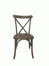 美式复古餐椅家用简约咖啡厅椅 交叉背椅婚礼木质家用木椅 源头厂