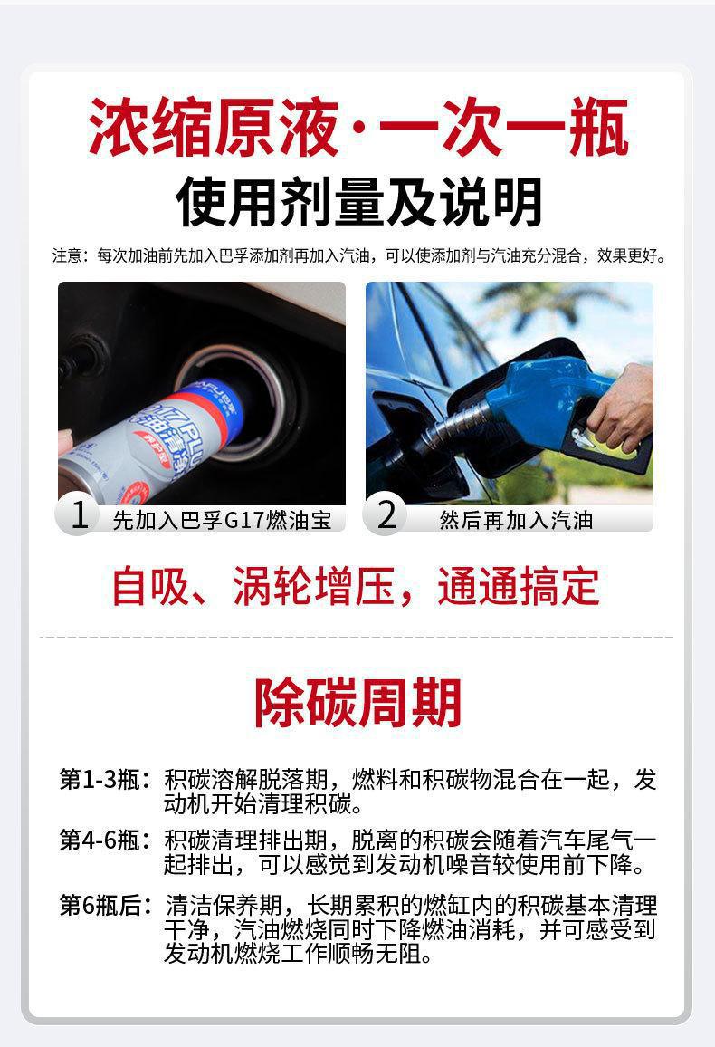 Bafu G17 Gasoline Cleaner, Automotive Fuel Additive, Removes Carbon Deposits in the Engine Oil Circuit, Cleans Exhaust Gas