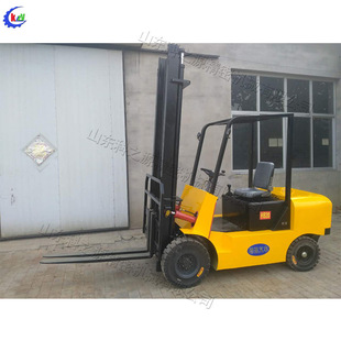 Front unloading four-wheel electric forklift small factory unloading forklift car type material loading and unloading forklift
