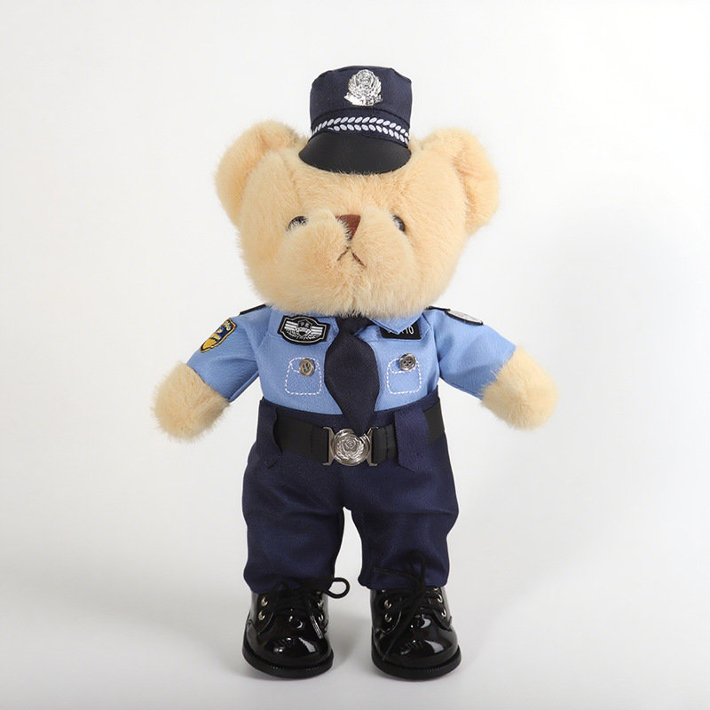 Station style police bear [leather shoe style]