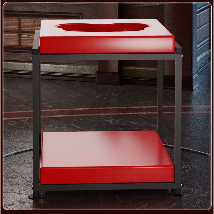Jiuai Bondage Stool with Iron Frame and PU Surface, Red SM Restraint Furniture — detail image 14