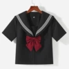 T-shirt, bow tie, with short sleeve