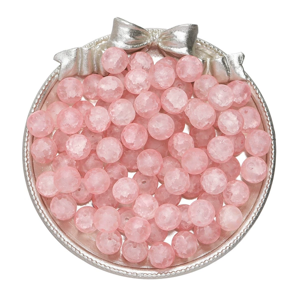 10mm glazed matte beads-orange powder
