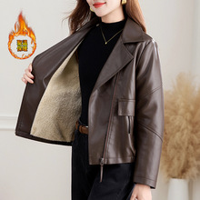 加绒加厚皮衣外套女秋冬2025新款时尚洋气高级感小个子短款PU夹克