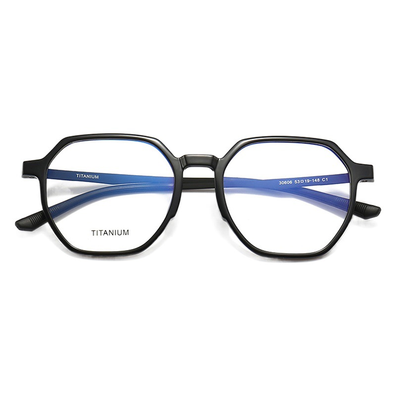STUDIOMUKU gafas frescas de madera elegante puro titanio transparente polígono marco gafas vintage image 1