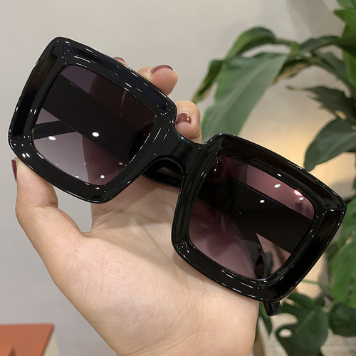 European and American style sunglasses for women, trendy street style, Internet celebrity, large square frame sunglasses for women, personalized, fashionable, versatile, anti-UV