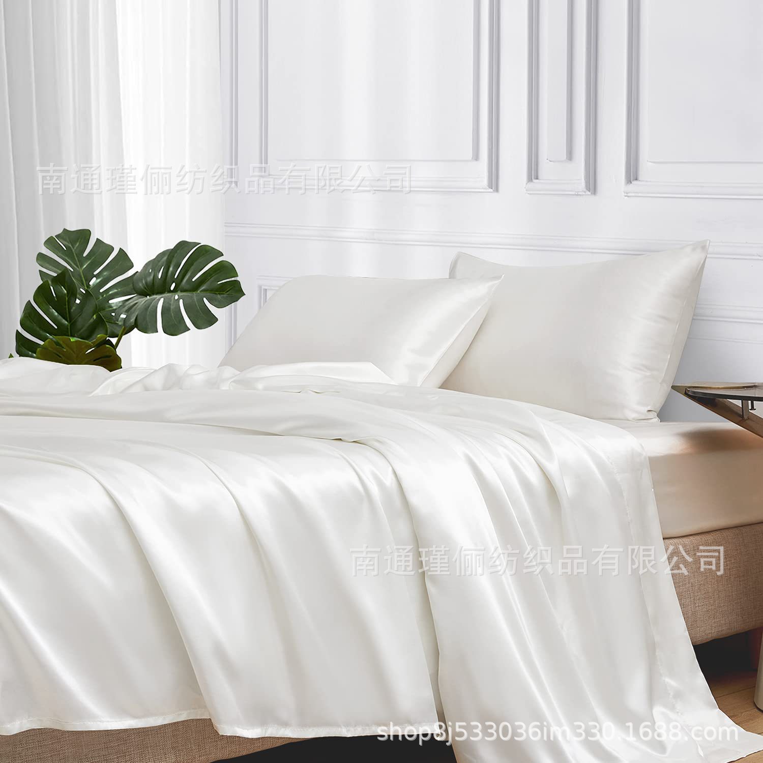 Comercio exterior de tres piezas de cuatro piezas de color sólido cama de cama de cama de cama de almohada cubierta fabricantes de ropa de cama al por mayor TFQK