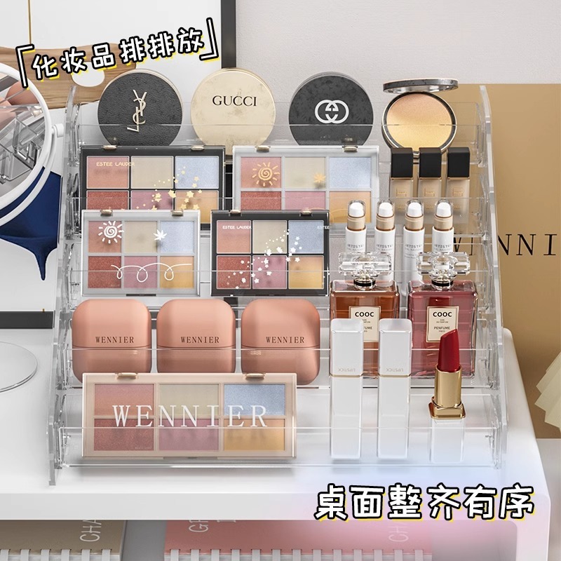 透明収納ボックス多層化粧品収納棚マニキュアアイシャドー展示棚化粧台整理棚|undefined