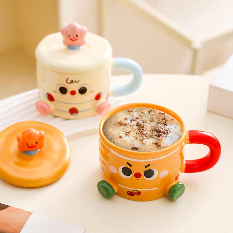 Muñeca creativa encantadora taza de cerámica taza de agua taza de regalo taza de café taza de leche taza de desayuno taza