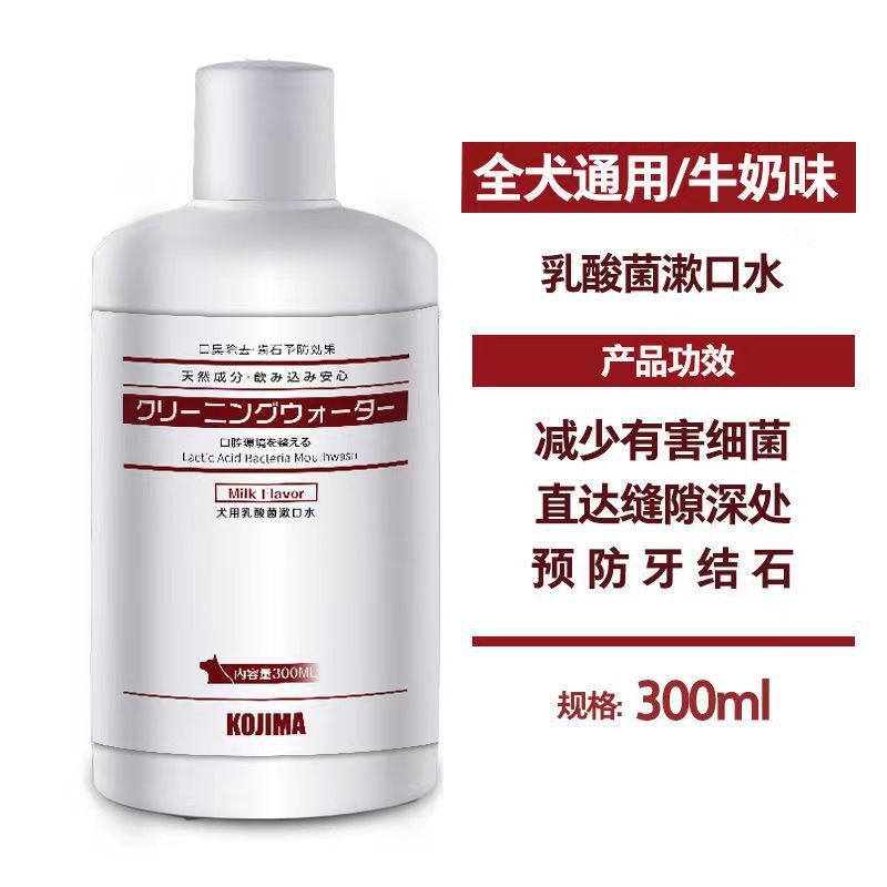 Japanese KOJIMA pet cat and dog saliva oral cleaning, deodorizing and tartar lactic acid bacteria milk flavor can be swallowed