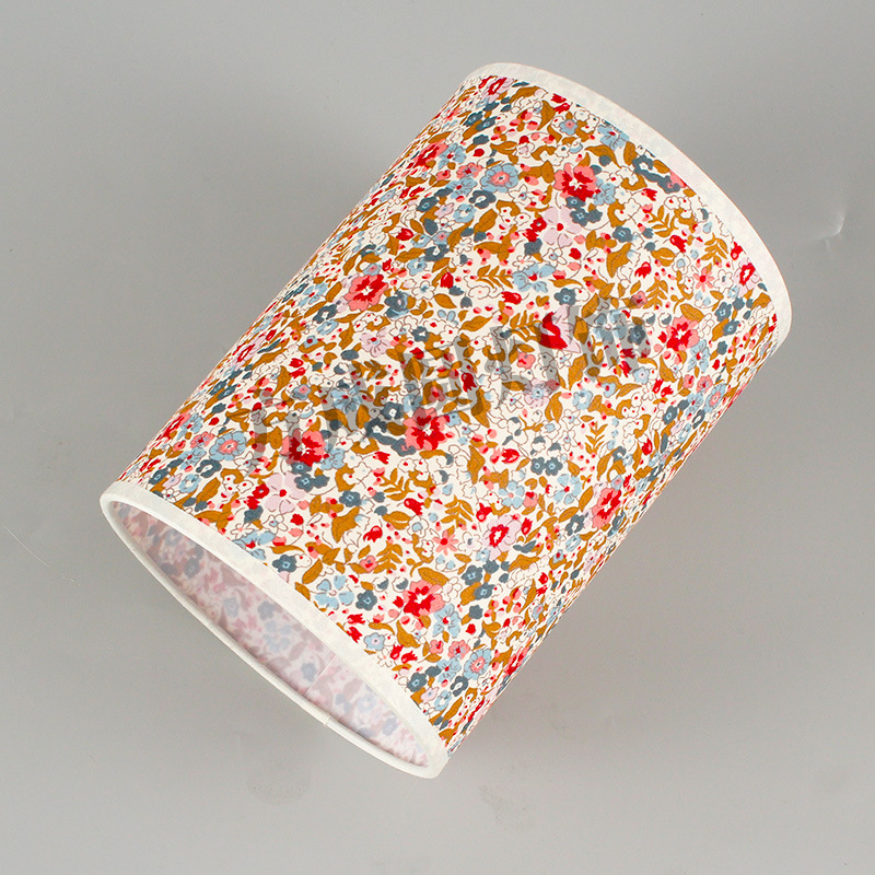 Pantalla de lámpara de mesa pastoral retro patrón de impresión floral lámpara de mesa carcasa de pantalla de lámpara estilo nacional chino lámpara de cabecera de casa de familia pantalla de lámpara