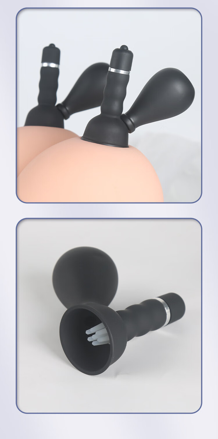 Electric Nipple Stimulator Clamps, 2-Piece Plastic Breast Massager Set — detail image 9