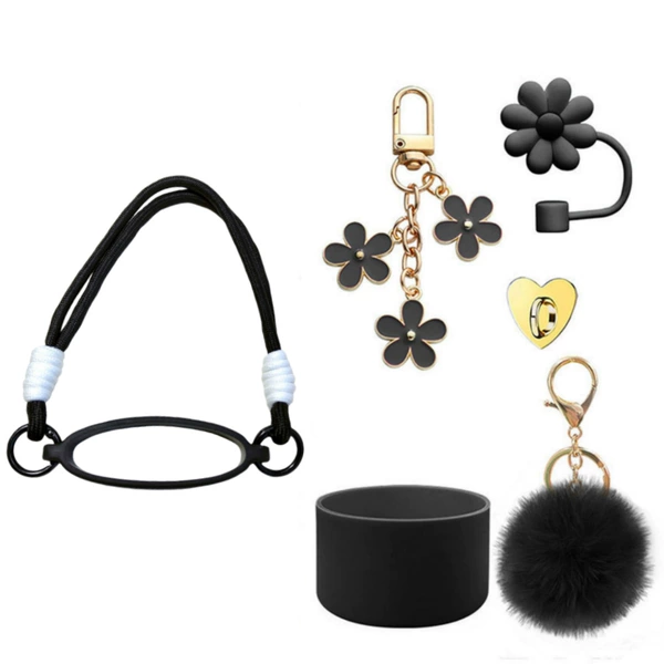 Double ring seven-piece set black