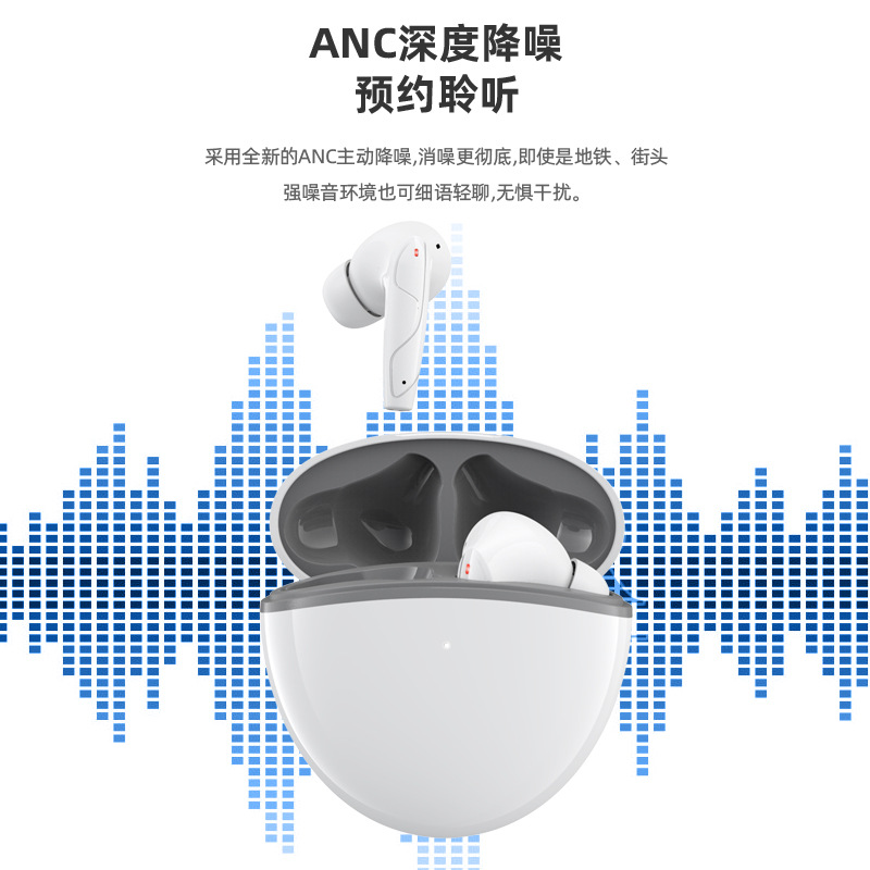 Transfronterizo nuevo AIR2 real auricular bluetooth inalámbrico ANC activa reducción de ruido ultra-larga resistencia auriculares para juegos de baja latencia