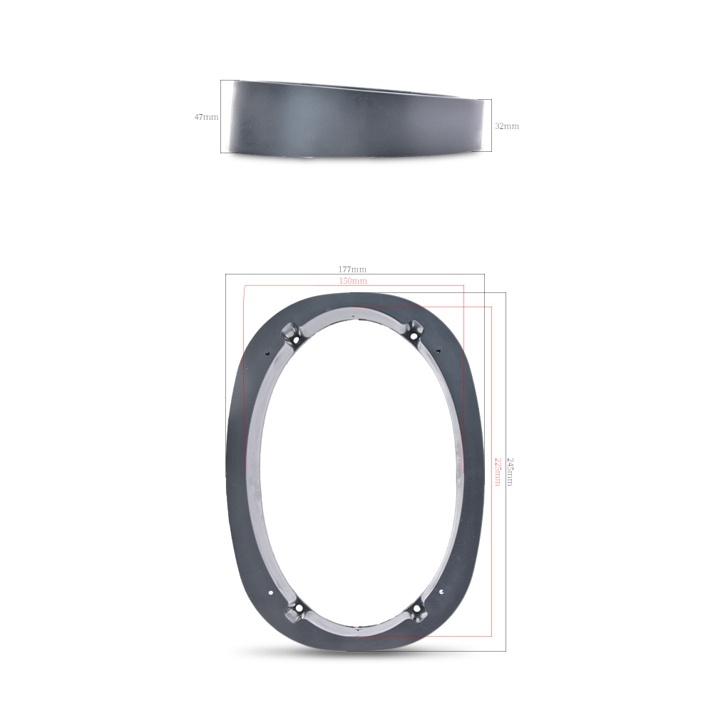 Car audio horn 6x 9 inch beveled plastic horn washer flat washer to solve the co-seismic installation depth