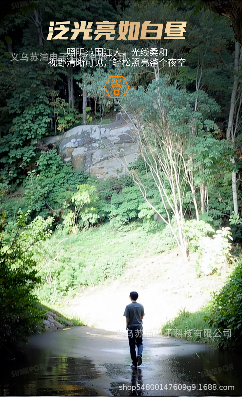 Strong Light Flashlight Sumepu Ultra-Bright Outdoor Laser Wick Long Endurance Long-Range S-P75