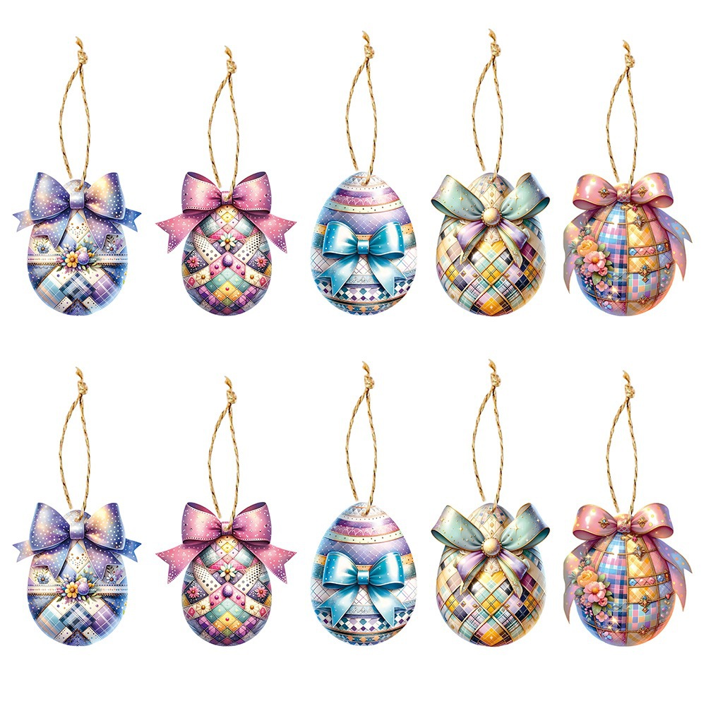 Amazon nuevos productos de Pascua colgante colgante arco huevo conejo etiqueta de regalo de carnaval colgante