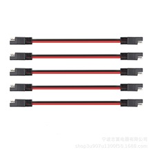 SAE双插头连接线一包五条装 线材12AWG0.3米纯铜 适用于 太阳能板