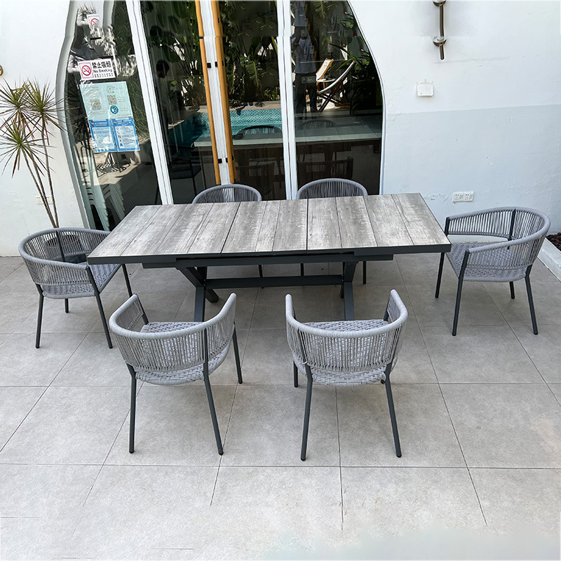 Al Aire Libre mesa de jardín y silla de ocio mesa de té combinación Silla de ratán al aire libre balcón impermeable jardín terraza Villa Casa Ratán