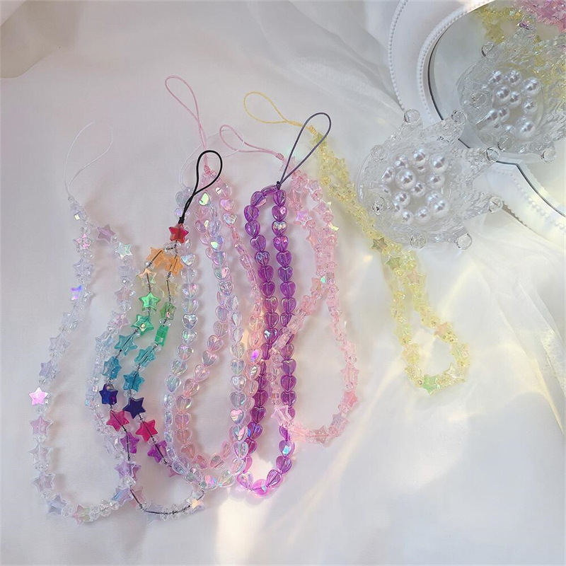 10g Weight Mobile Phone Chain Classification 1 Piece Quantity Daily Occasion Acrylic Material Star Pattern Vacation, Simple Style Style 1 Piece Vacation Simple Style Star Acrylic Mobile Phone Chain 3