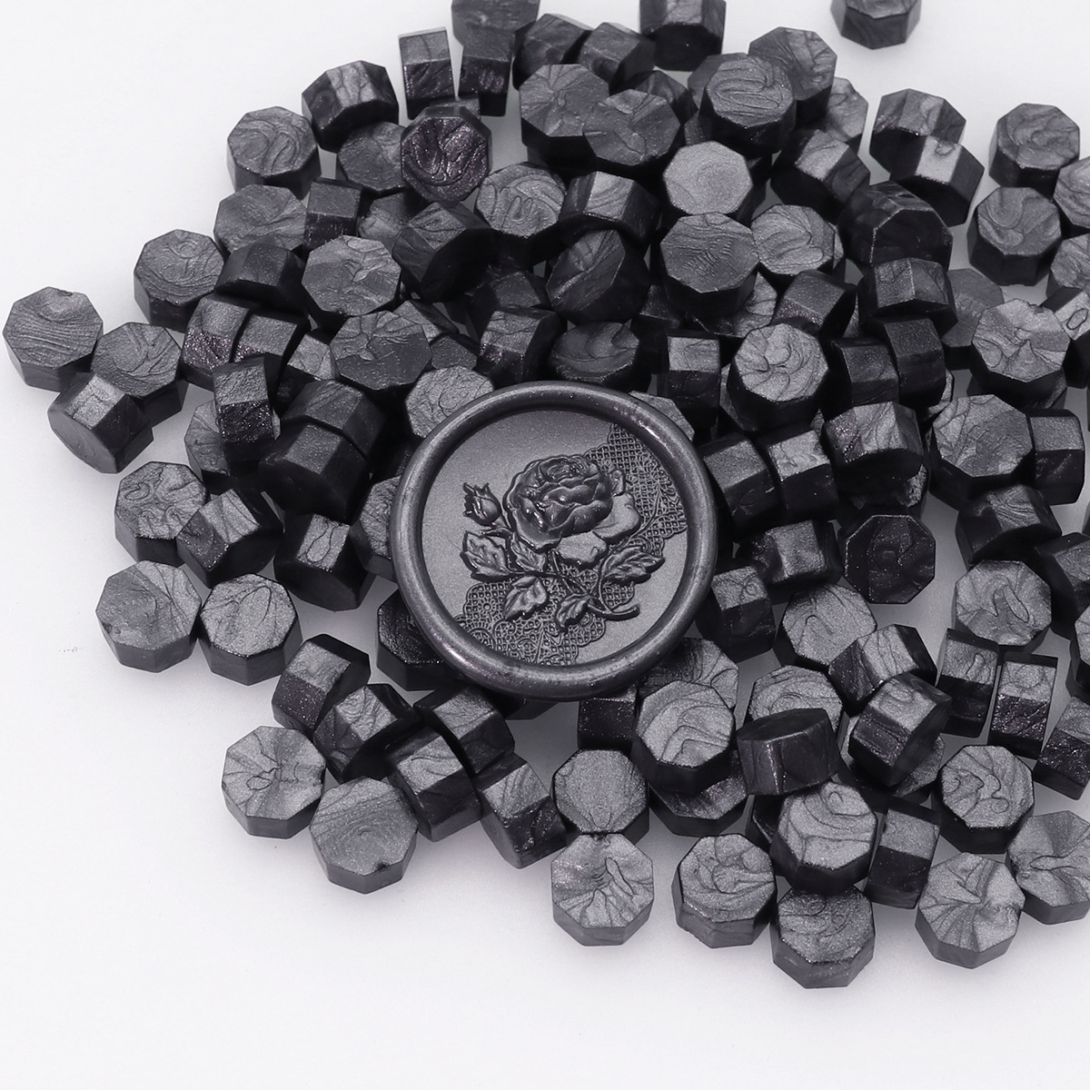 Perlas de cera de sellado octogonales Oucai, 500g, 131 colores, perlas de sellado de cera a granel, colores mixtos, baratas, perladas, una libra.