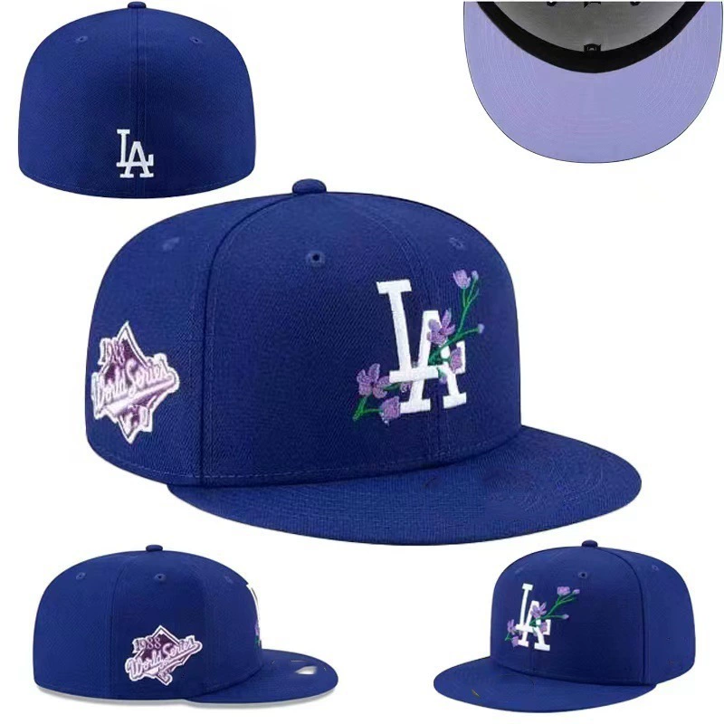 [LA Los Angeles Dodgers] Солнцезащитная шляпа с вышивкой, полное покрытие, бейсболка с широким краем и куполообразной формой