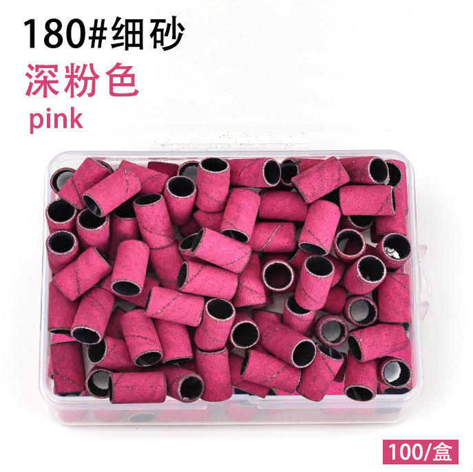 Transfronterizo nuevo clavo cabeza de molienda anillo de arena máquina de pulir eléctrica clavo anillo de molienda negro y blanco multi-color caja de montaje cojinete