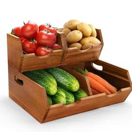 相思木桌面收纳筐家用收纳盒可堆叠杂物收纳篮无盖多层分格整理架