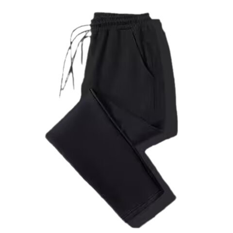 Pantalones de algodón cálidos de invierno para hombres, nuevos pantalones deportivos simples y sueltos, pantalones rectos a prueba de viento