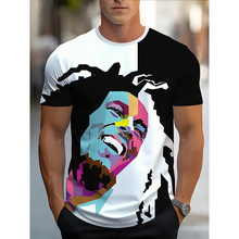S 15233 Men's Print T-shirt ��ʿӡ��Բ�� T ���羳����ͨ
