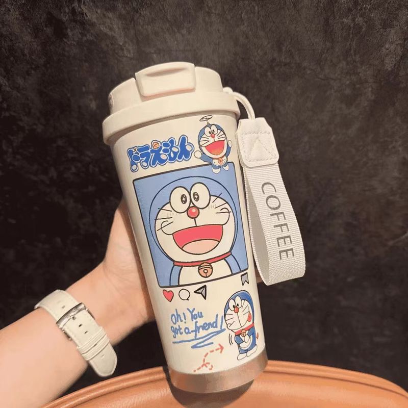 新しいファッション漫画スズランコーヒーカップ 316 ステンレス鋼魔法瓶カップインターネット有名人の車のポータブルストローカップギフト|undefined