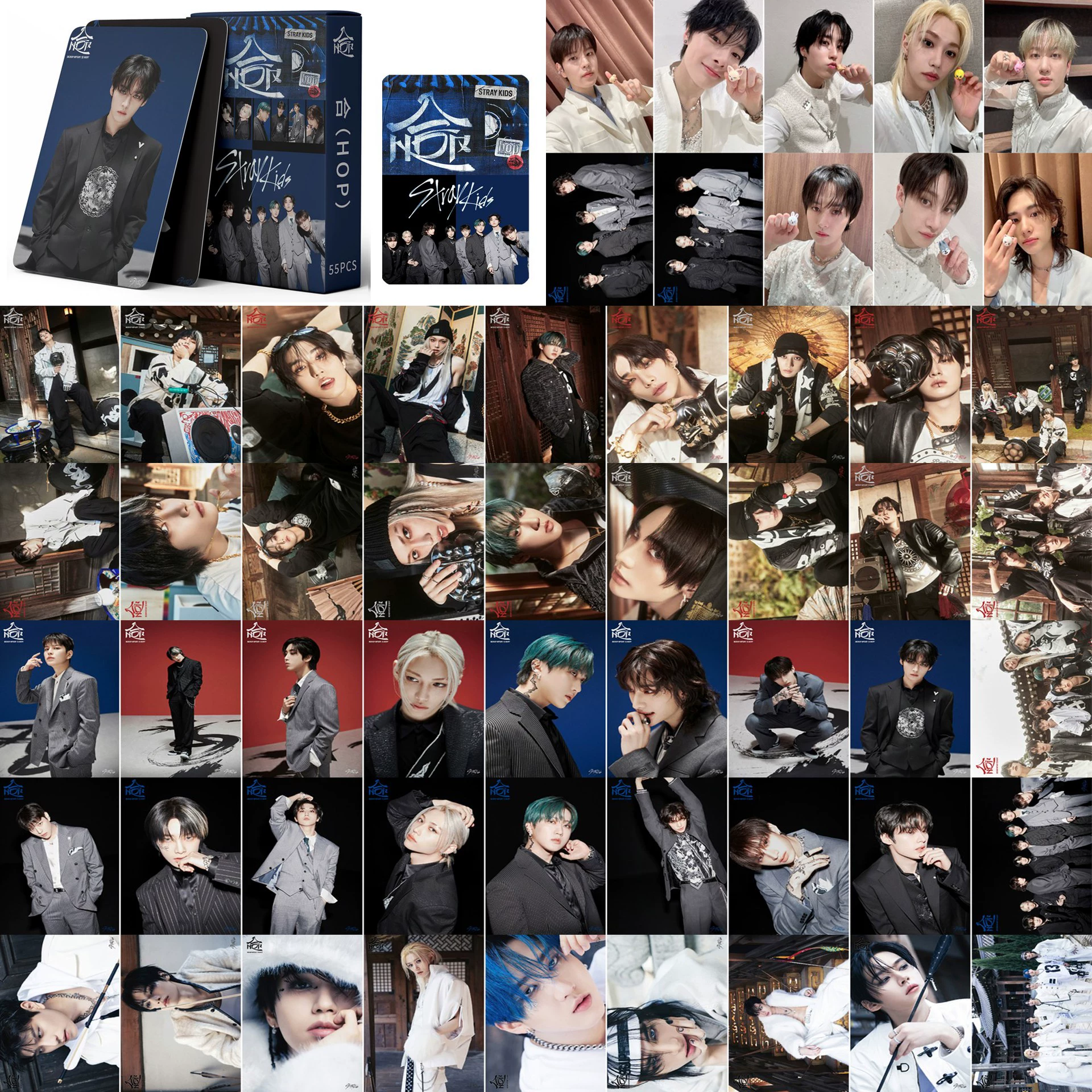 55 фан-карт Stray Kids HOLLOW — самопечатные маленькие карточки, Хуан Сюаньчэн, Ли Лунфу, LOMO, домашние карточки
