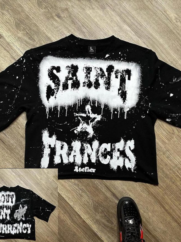 2025欧米の街頭のfflirtionは首の潮のブランドの新型のプリントのtシャツのゴシックの高い街のtシャツを掛けて丸首を合わせます。|undefined
