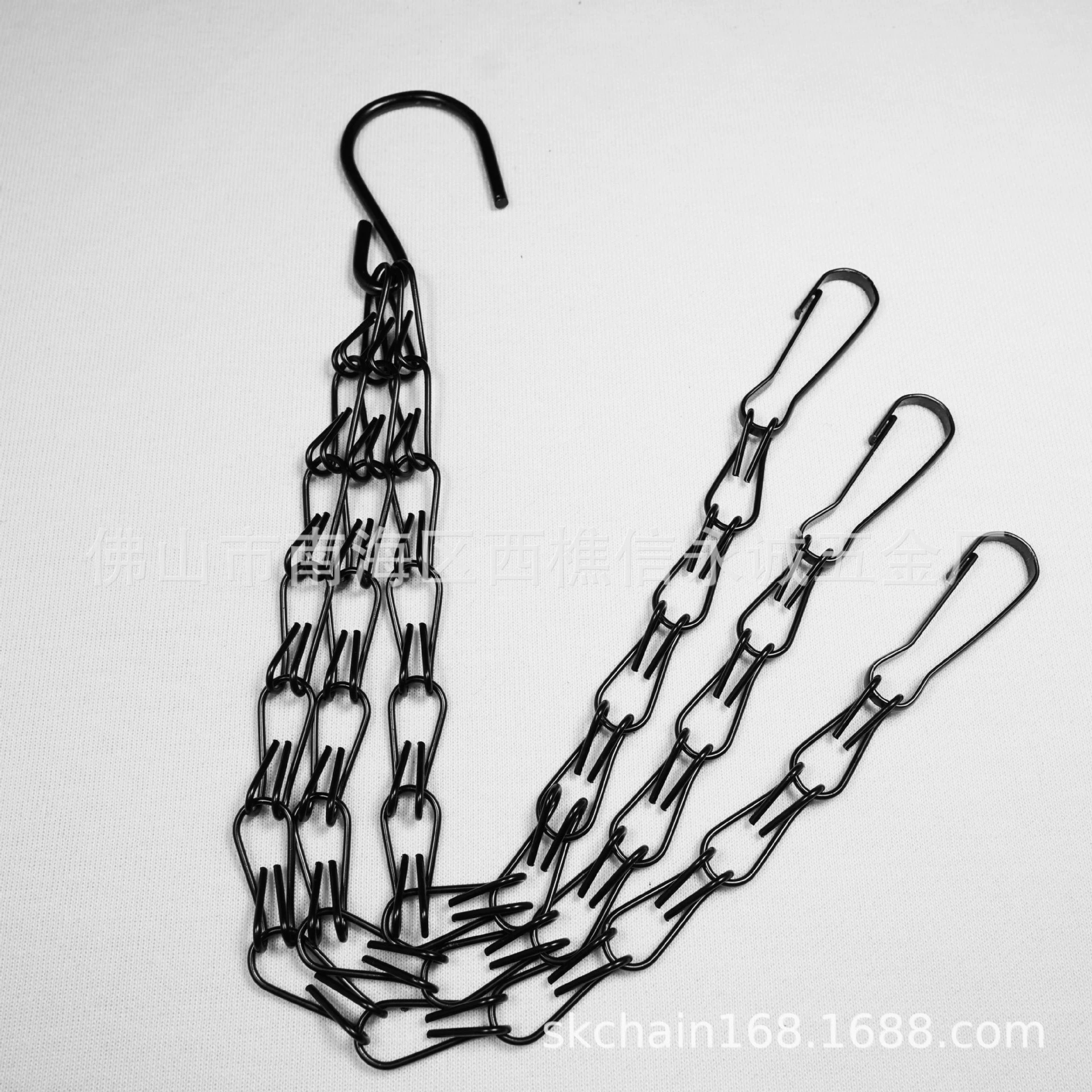 Подвесная цепочка для цветочной корзины, подвесная цепочка для цветочного горшка, подвесная цепочка для корзины из кокосовой пальмы, подвесная цепочка для корзины с двойным крючком, железная подвесная цепочка для корзины