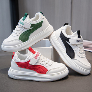 Children's Board shoes boys and girls sneaker Spring and Autumn New Internet celebrity White shoes all-match thick bottom boys casual children's shoes