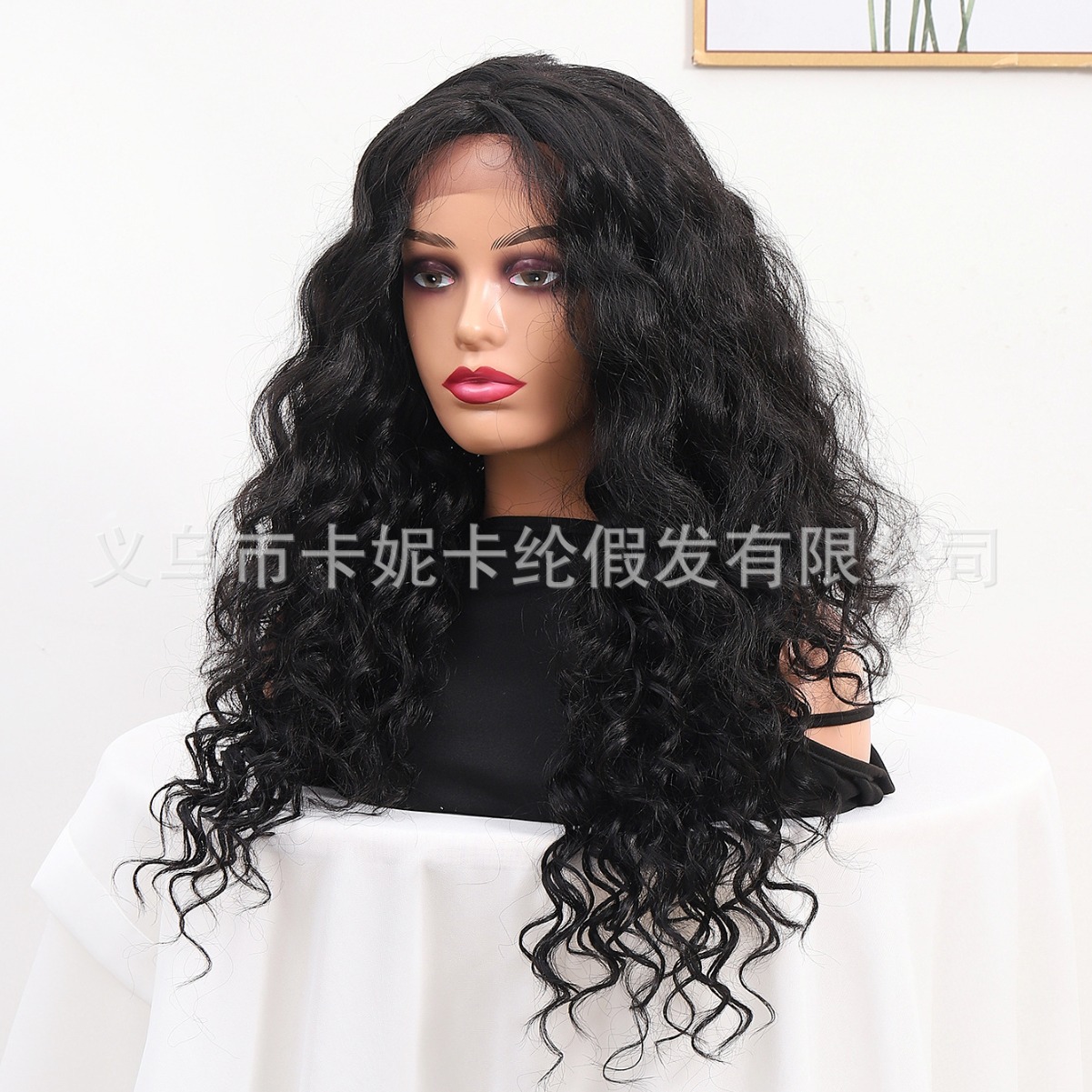 NEWLOOK nuevo tipo de pelucas onduladas largas transfronterizas europeas y estadounidenses, cubierta de encaje de cabello real.