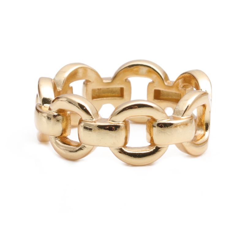 Korean Retro Simple Chain Shape Ring display picture 2