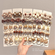 宝宝发绳扎头发皮筋不伤发可爱头绳高弹力耐用奶咖小女孩温柔发饰