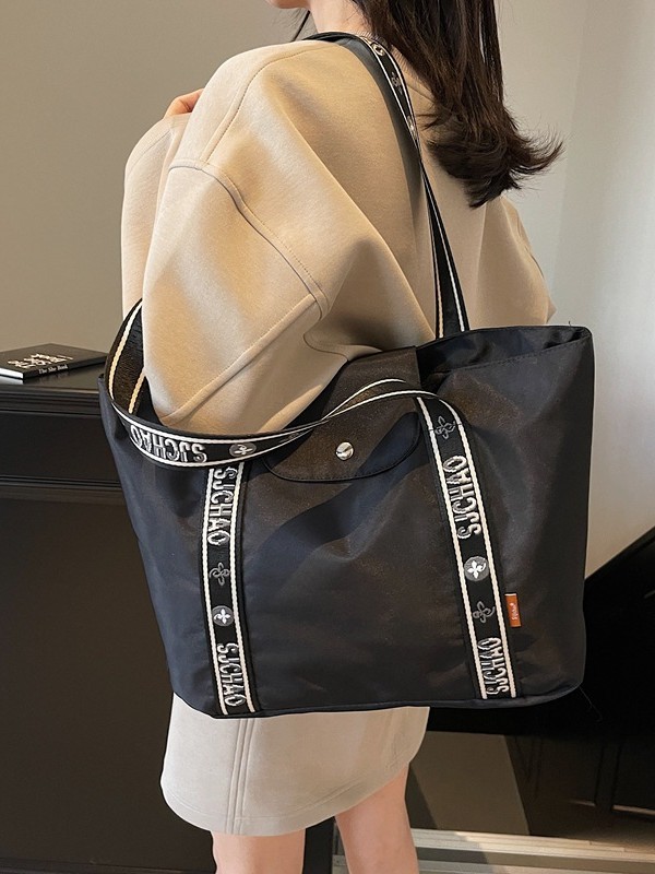Bolsa de tela de nylon impermeable de gran capacidad, bolsa de mujer casual, bolsa de hombro, bolsa diaria de estudiantes, nueva bolsa de viaje