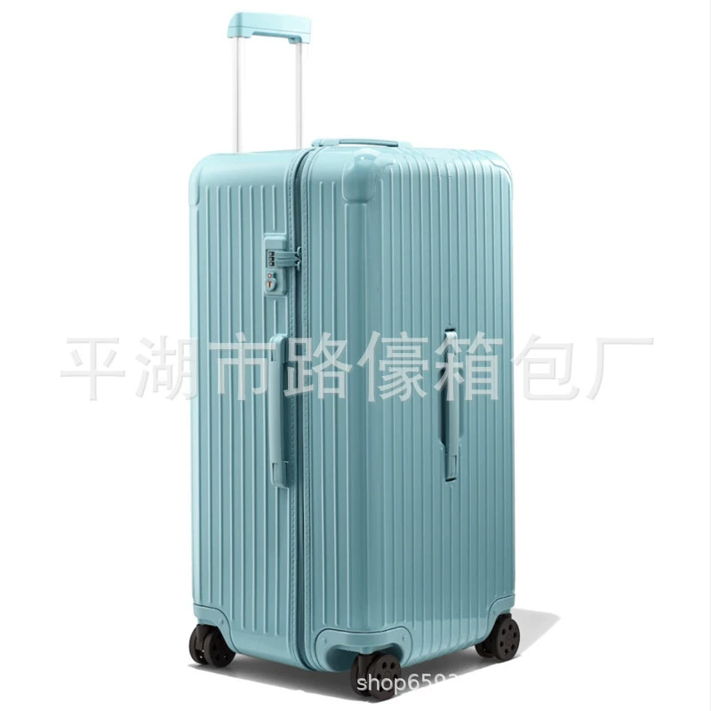 Capacious universal suitcase on wheels with zipper, box, 32 inch