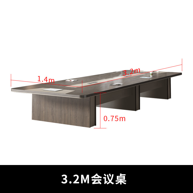 Mesa de conferencia grande, mesa larga, mesa de negociación moderna simple, tablero rectangular, combinación de mesas y sillas de oficina, fabricante