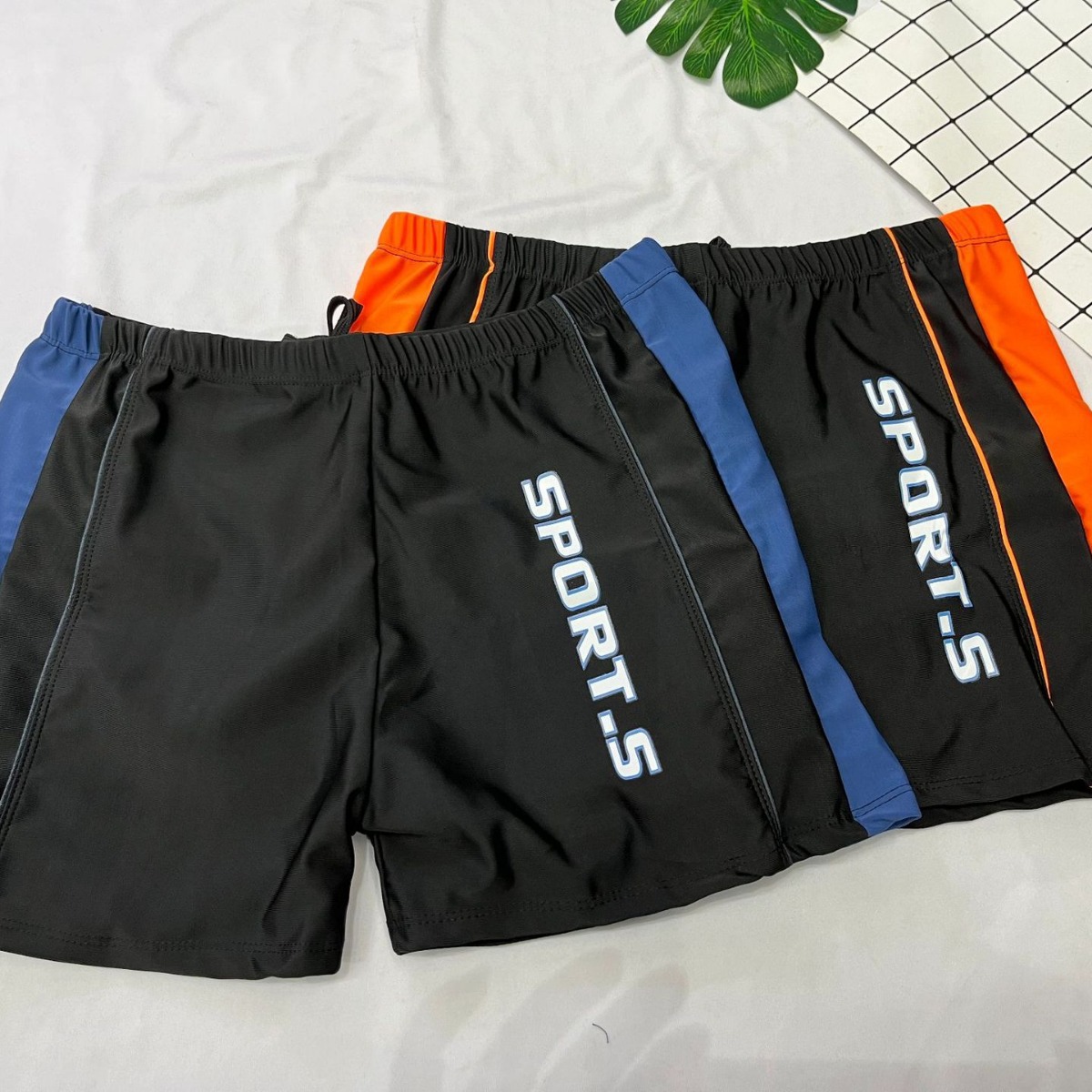 Men's Adult plus size Swimming Trunks Casual Fashion Letter Print Anti-Embarrassment Dry Swimming Trunks Hot Spring Beach Loose Swimming Trunks