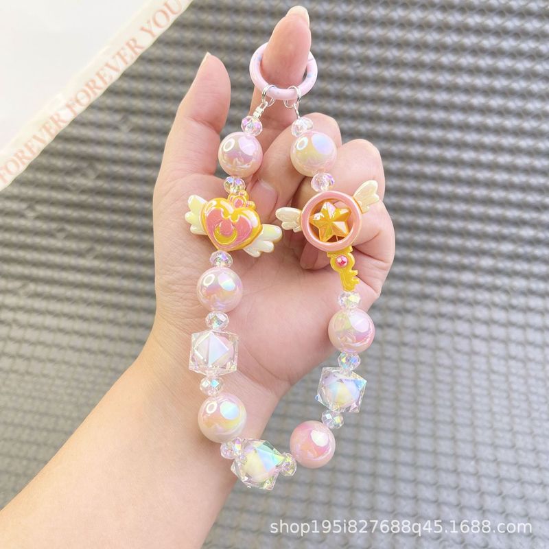新款美少女战士挂件彩色串珠手机链钥匙扣包包公仔挂件品配饰批发|undefined