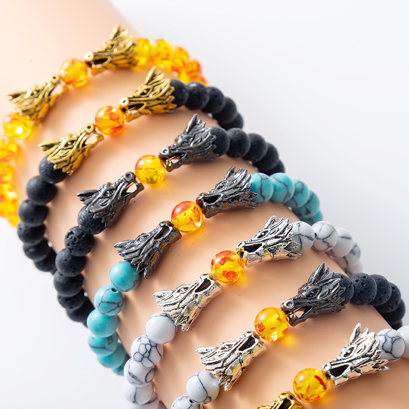 Howlite Simple Style Dragon Bracelets display picture 2