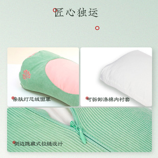 Xianqi Hu Mugwort Cervical Spine Pillow, Universal for All Seasons, Washable 6cm Support and Comfortable Pillow to Aid Sleep