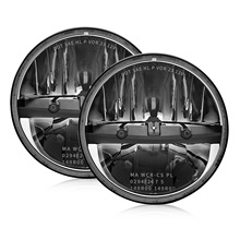 跨境专供DOT认证LED大灯E24证书牧马人JK7寸圆头灯