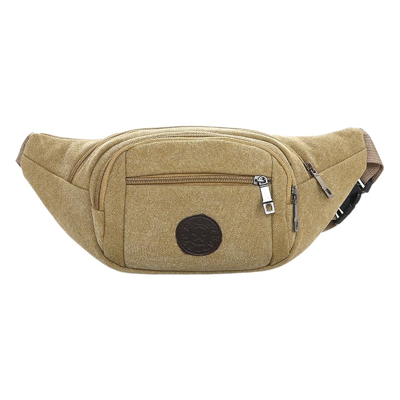 Waist Bag 2025 New Canvas Men's Bag Crossbody Bag Business Cashier Bag Manufacturer Wholesale Large Capacity Work Mobile Phone Bag