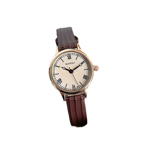 23 New Fashion Niche Women's Watch, Light Luxury Student High-End Strap Retro Quartz Watch